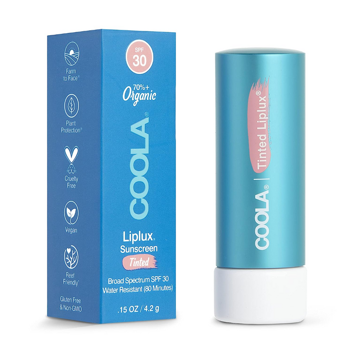 COOLA Classic Liplux Organic Lip Balm Sunscreen SPF 30 tinted