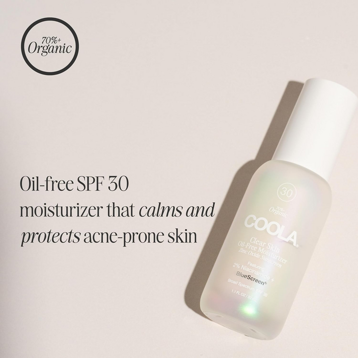COOLA Clear Skin Oil-Free Moisturizer SPF30 quick facts