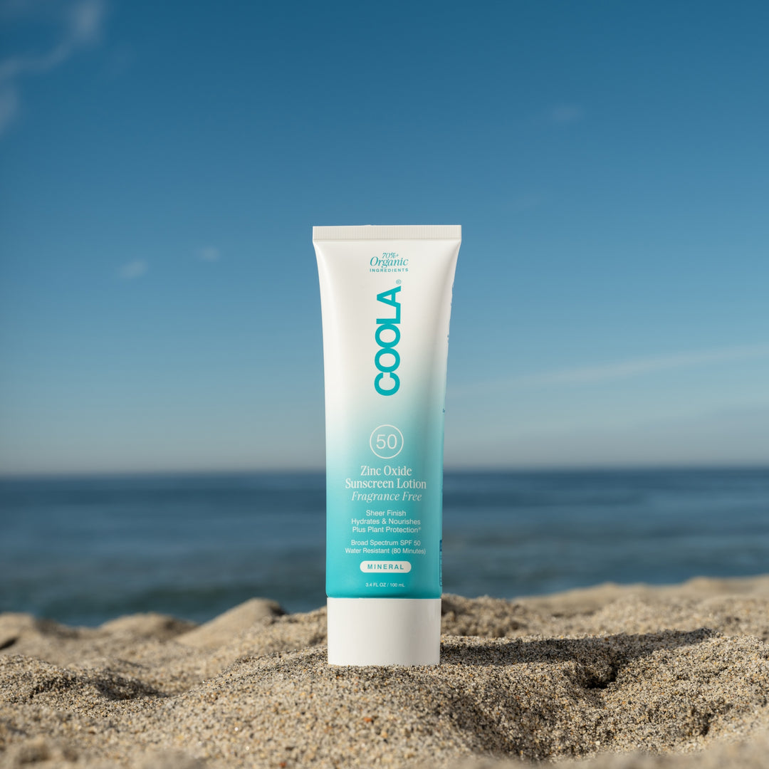 COOLA  Mineral Body Organic Sunscreen Lotion SPF 50 - Fragrance Free 3.2oz lifestyle