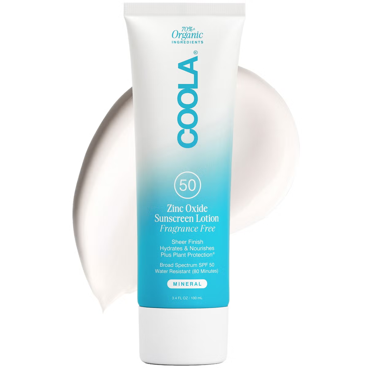 COOLA  Mineral Body Organic Sunscreen Lotion SPF 50 - Fragrance Free 3.2oz
