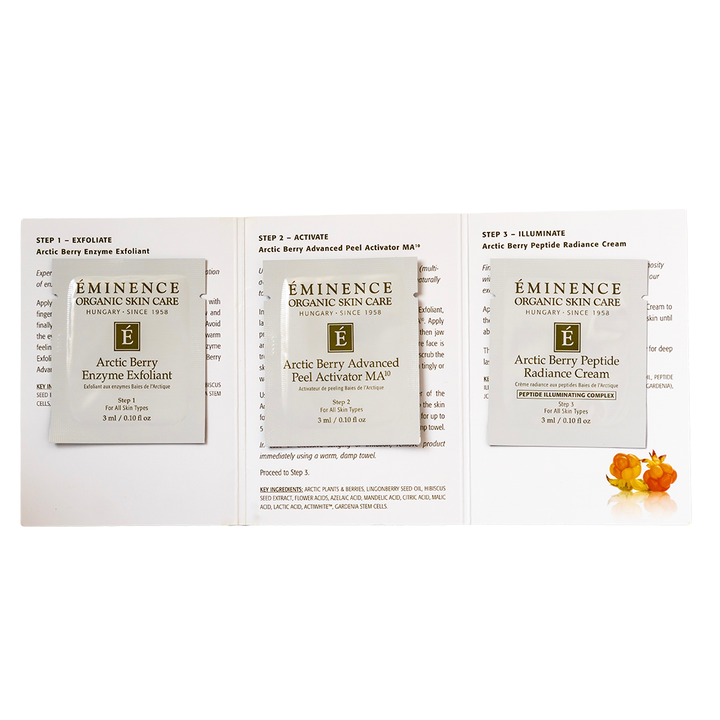 Eminence Organics Arctic Berry Peel &amp; Peptide Illuminating System sample size