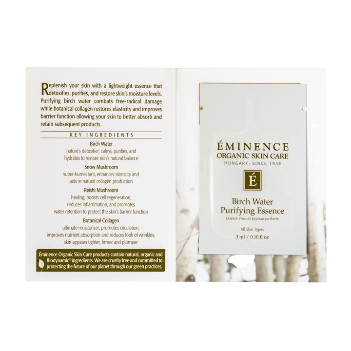Eminence Organics Birch Water Purifying Essence sample size