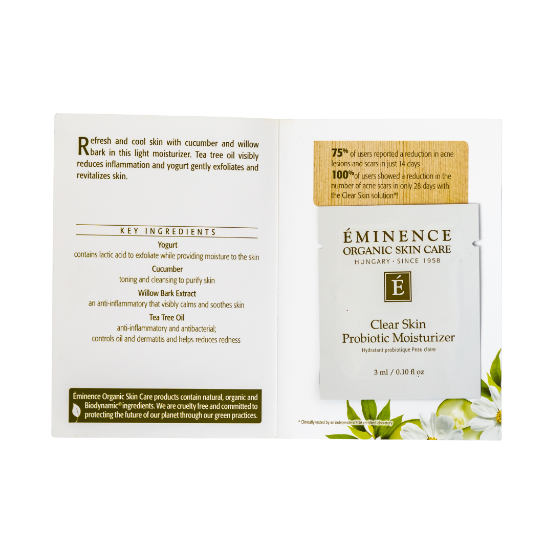 Eminence Organics Clear Skin Probiotic Moisturizer sample size
