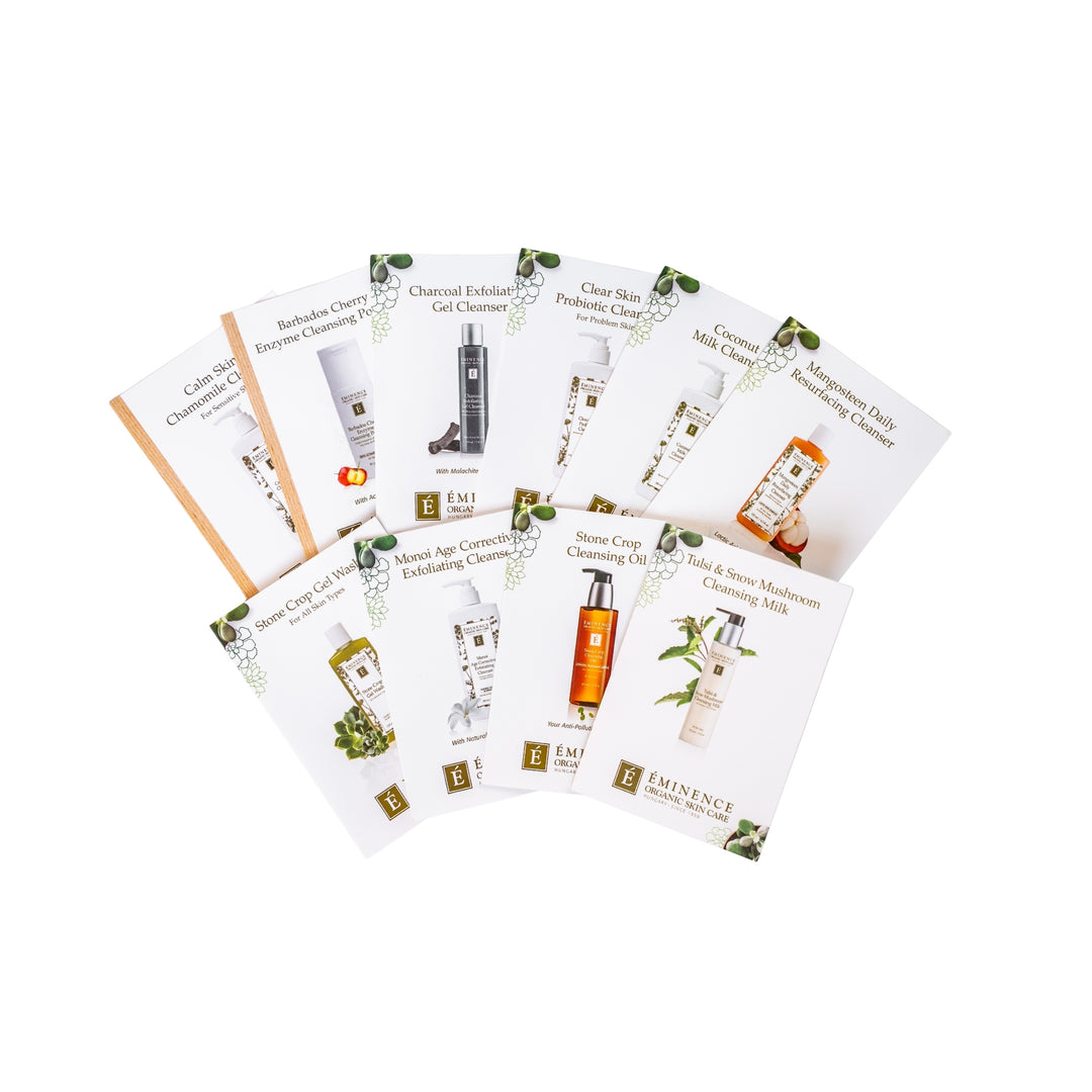 Eminence Organics Find Your Cleanser Sample Set 2025 on a white background