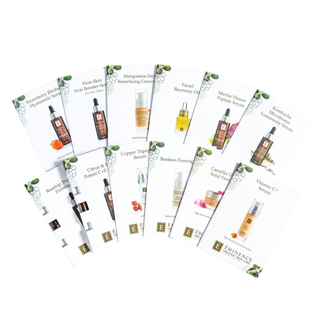 Eminence Organics Find Your Serum Sample Set on a white background