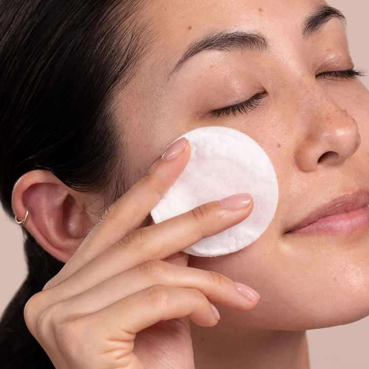 Eminence Organics Firm Skin Acai Exfoliating Peel model application