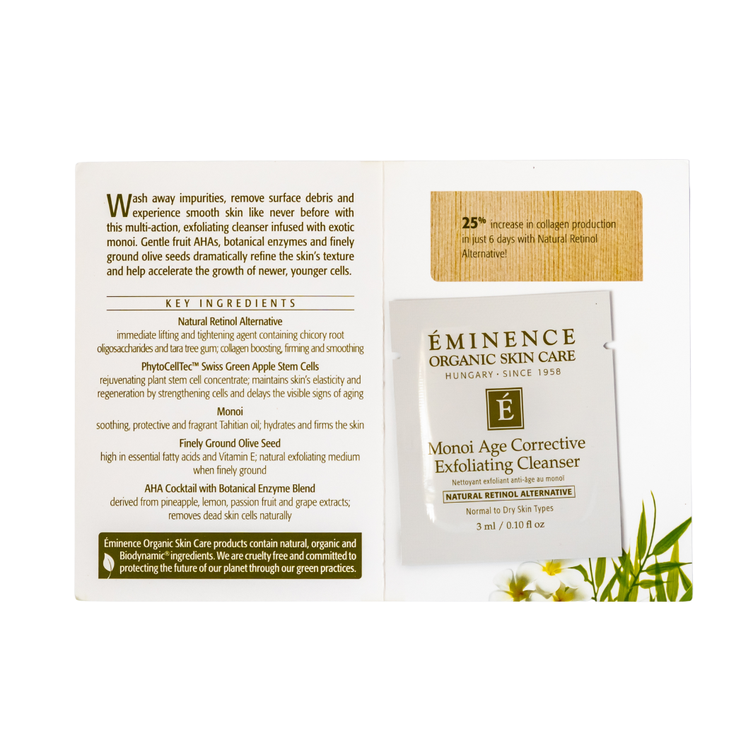 Eminence Organics Monoi Age Corrective Exfoliating Cleanser sample size