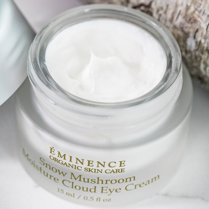 Eminence Organics Snow Mushroom Moisture Cloud Eye Cream jar open
