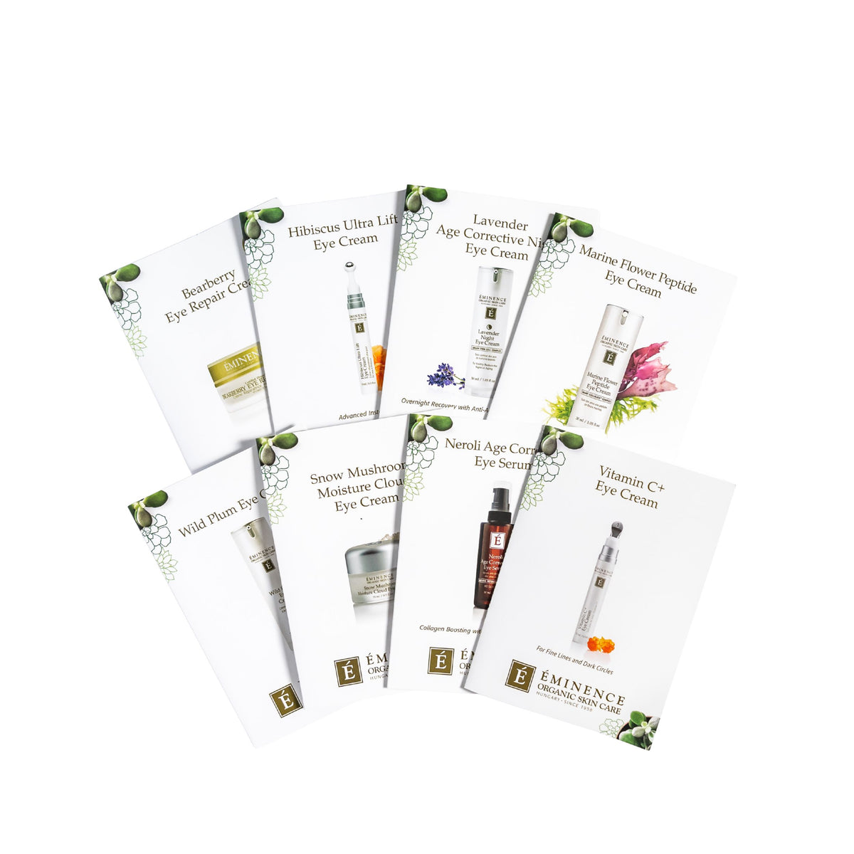 Eminence Organics Sparkling Eyes Sample Set on a white background 