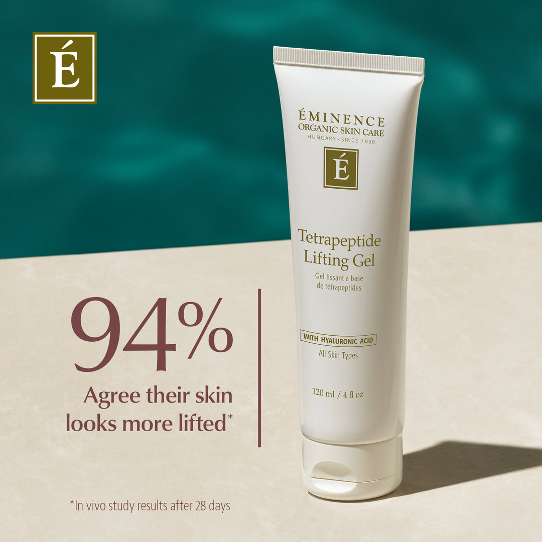 Eminence Organics Tetrapeptide Lifting Gel clinicial results 
