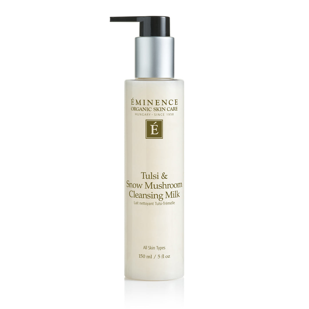 Eminence Organics Tulsi & Snow Mushroom Cleansing Milk on a white background