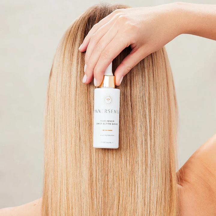 INNERSENSE Organic Beauty Hair Renew Daily Active Serum model