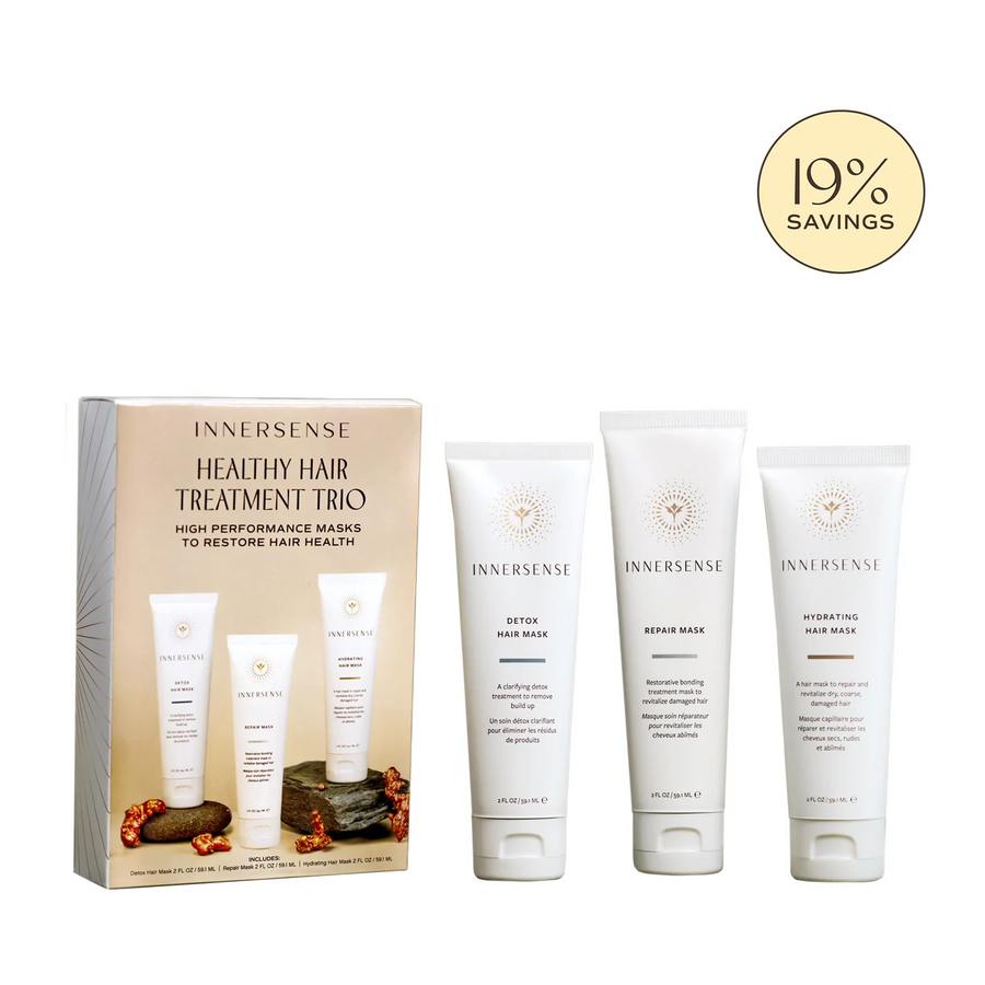 INNERSENSE Organic Beauty Healthy Hair Treatment Trio – Limited Edition on a white background