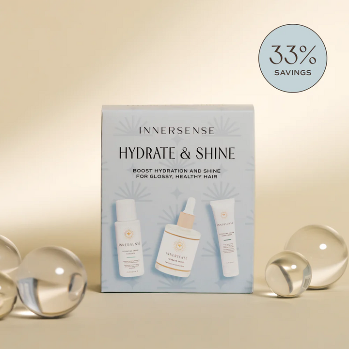 INNERSENSE Organic Beauty Hydrate + Shine Holiday Set box