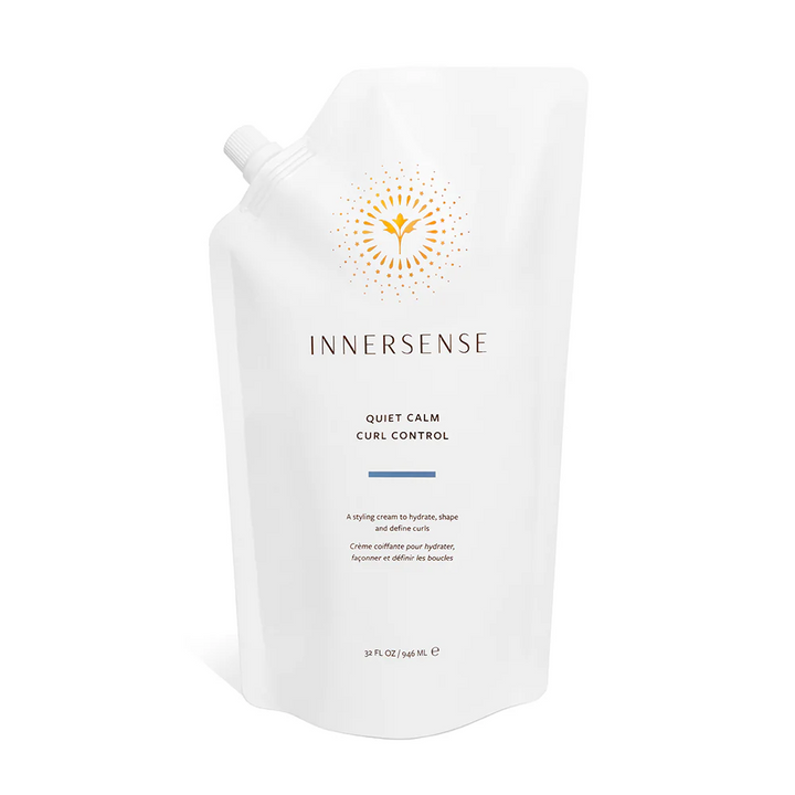 INNERSENSE Organic Beauty Quiet Calm Curl Control 32oz refill on a white background