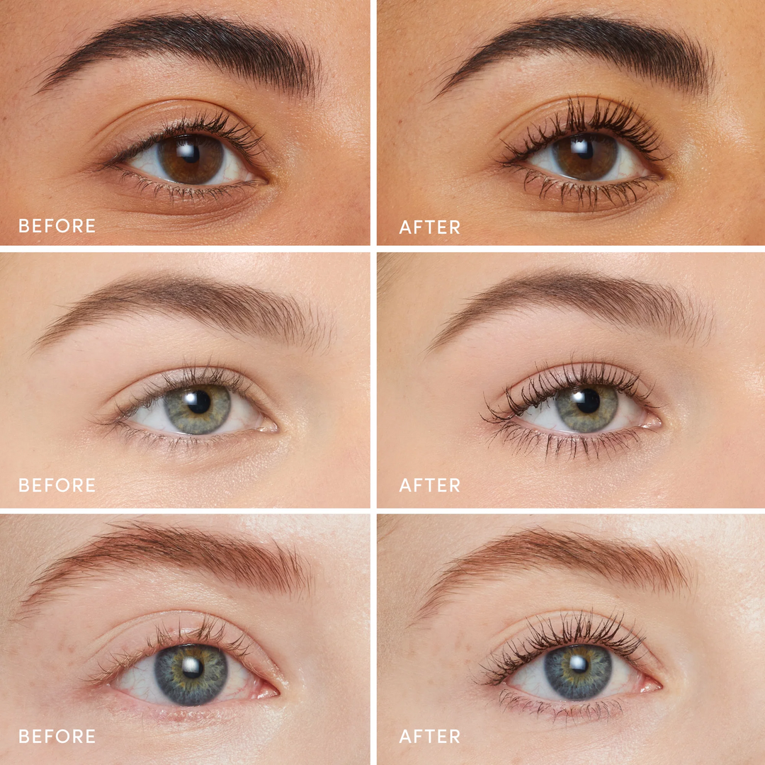 Jane Iredale Dazzle & Define Eye Shadow Stick Mini & Tubing Mascara Set - Limited Edition mascara before and after 