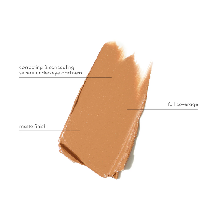 Jane Iredale Enlighten Plus Under-Eye Concealer swatch with quick facts 