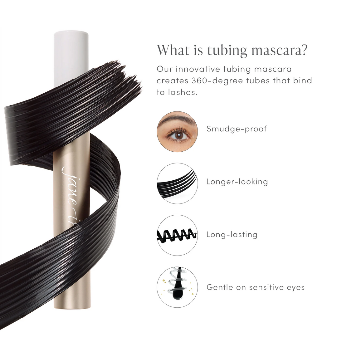 Jane Iredale Lash Fixation Length & Definition Tubing Mascara key features