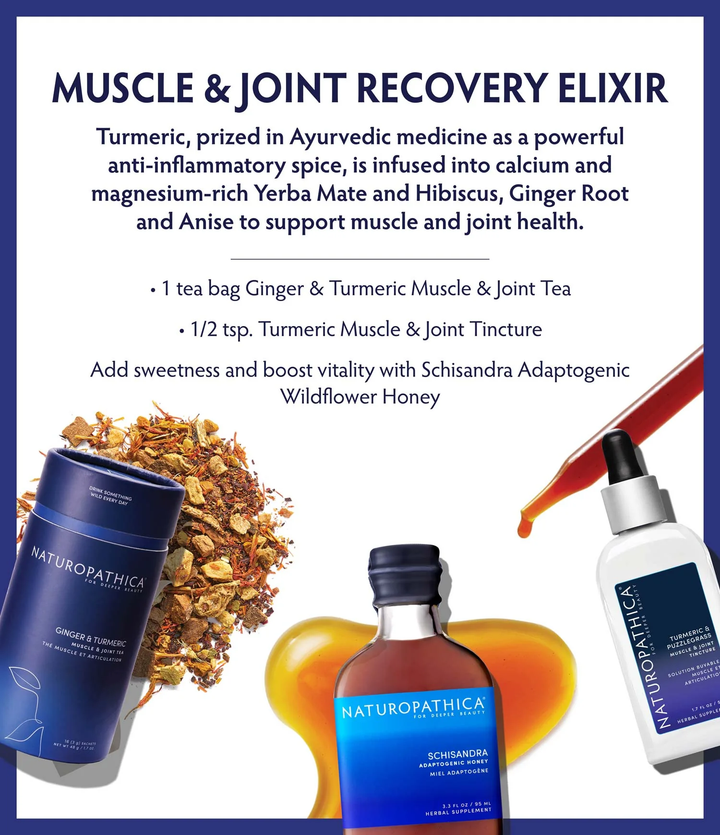 Naturopathica Ginger & Turmeric Muscle & Joint Tea elixir