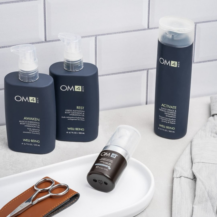 Organic Male OM4 Activate: Black Spruce & Siberian Ginseng Hair Densifying Shampoo