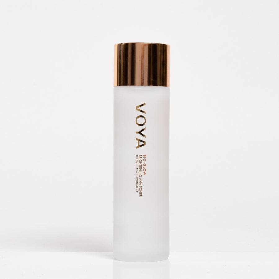 VOYA Bio Glow: Brightening AHA Toner on a white background