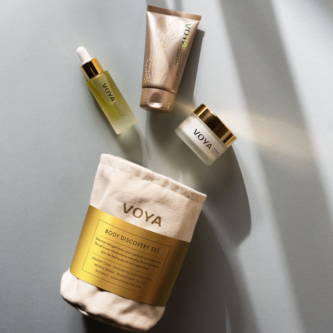 VOYA Body Discovery Set displayed out