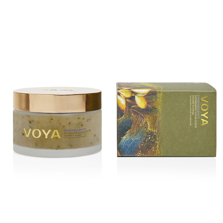 VOYA Effervescence: Nourishing Sugar Scrub and box