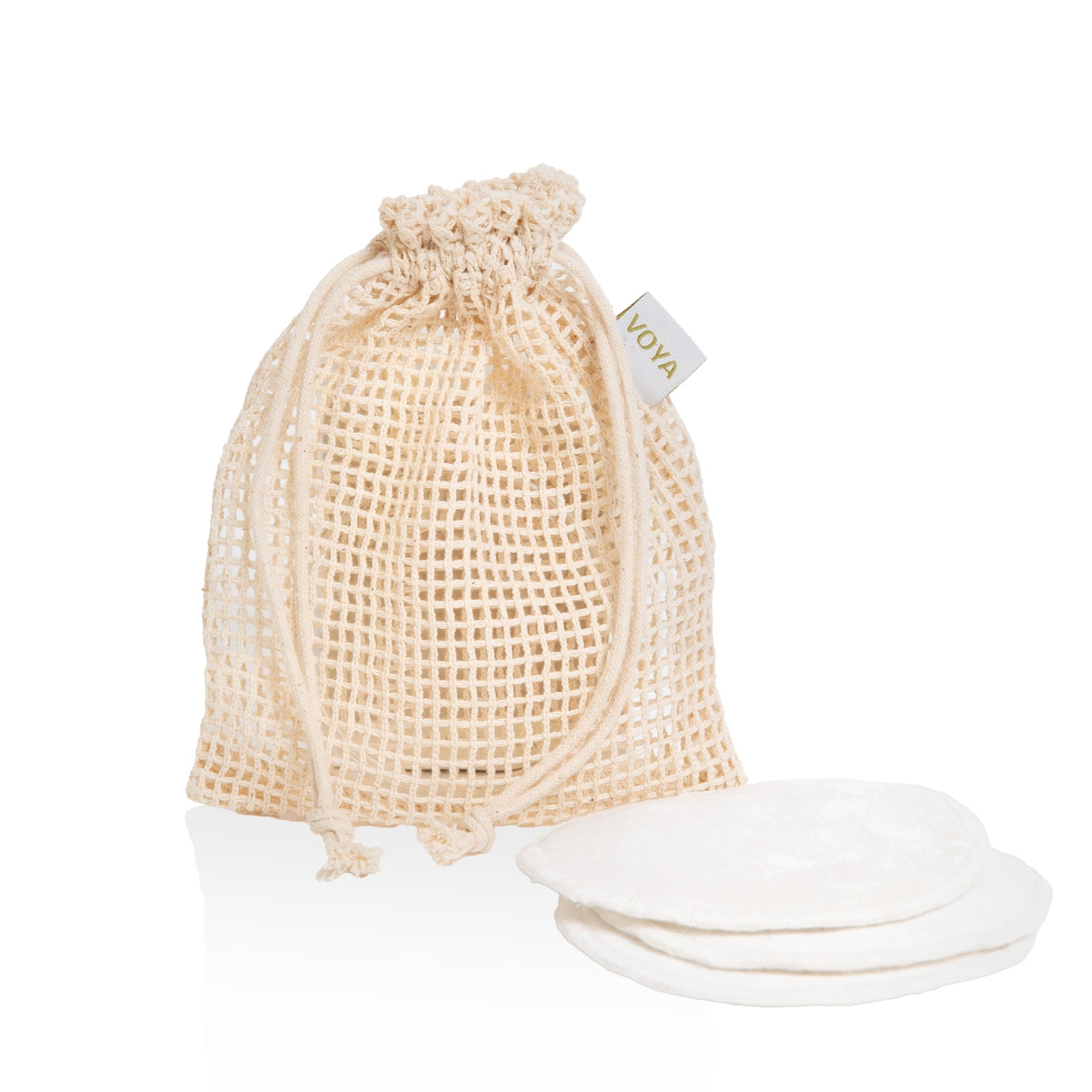 VOYA Reusable Bamboo Pads on a white back ground