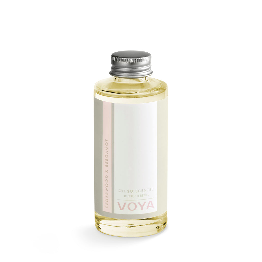 VOYA Oh So Scented Reed Diffuser Refill - Cedarwood and Bergamot