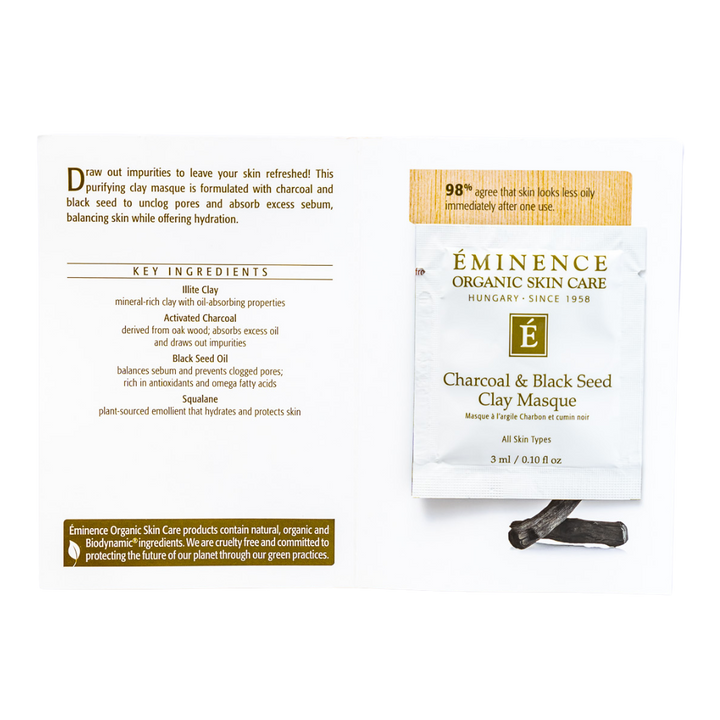 Eminence Organics Charcoal & Black Seed Clay Masque sample size