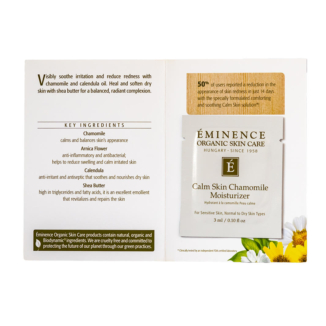 eminence organics calm skin chamomile moisturizer sample