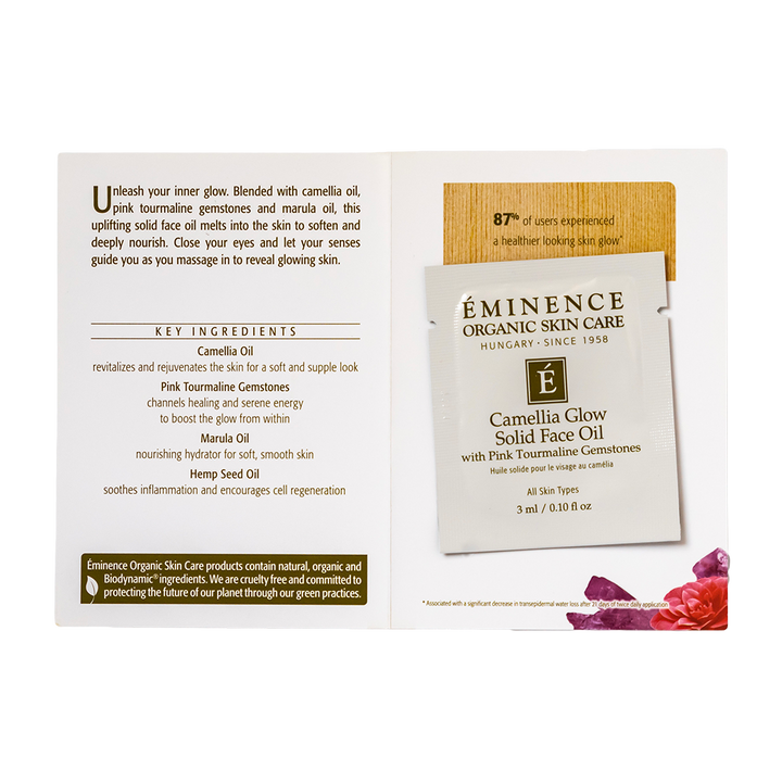 eminence organics camellia glow solid face oil sample