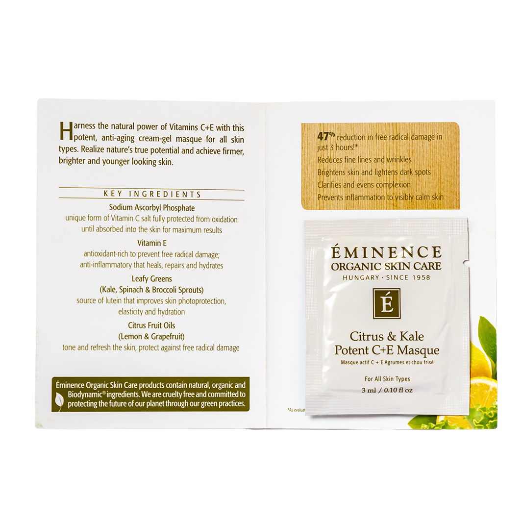 eminence organics citrus kale potent c e masque sample