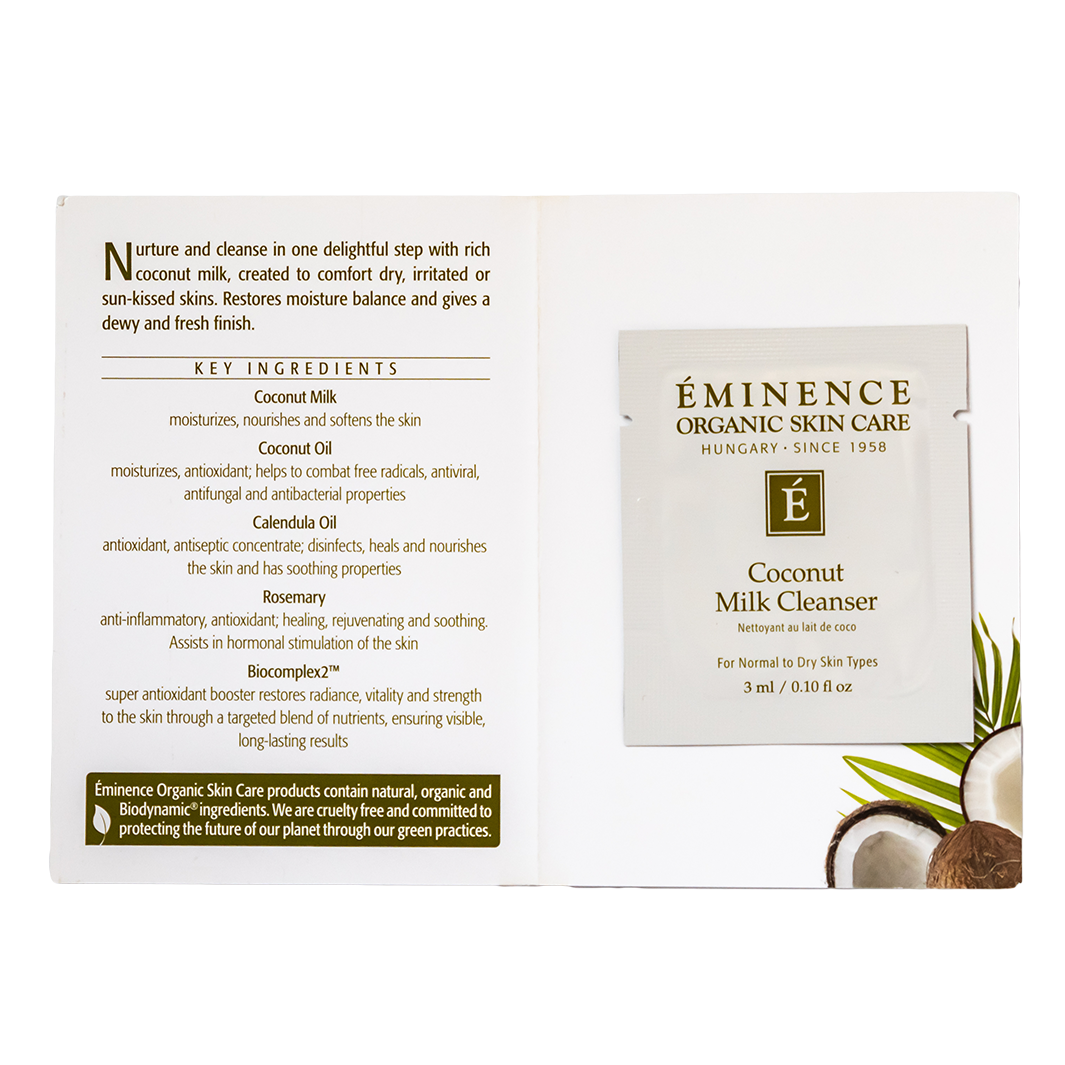 eminence organics coconut milk cleanser sample