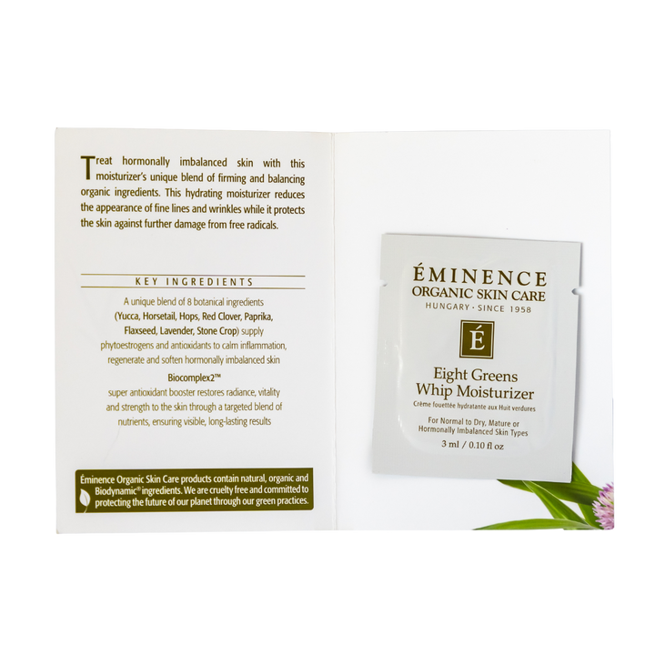 eminence organics eight greens whip moisturizer sample