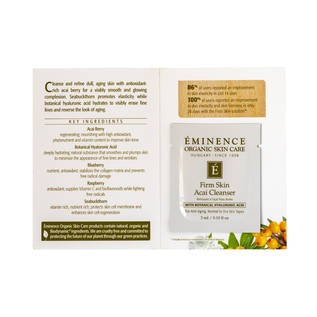 eminence organics firm skin acai cleanser sample
