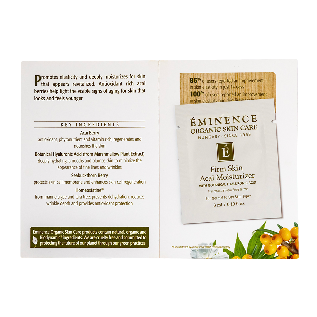 eminence organics firm skin acai moisturizer sample