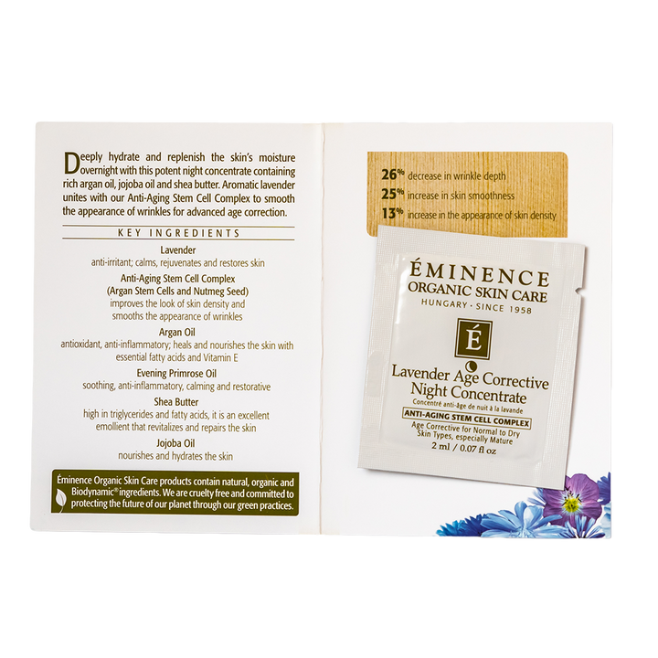 eminence organics lavender age corrective night concentrate sample