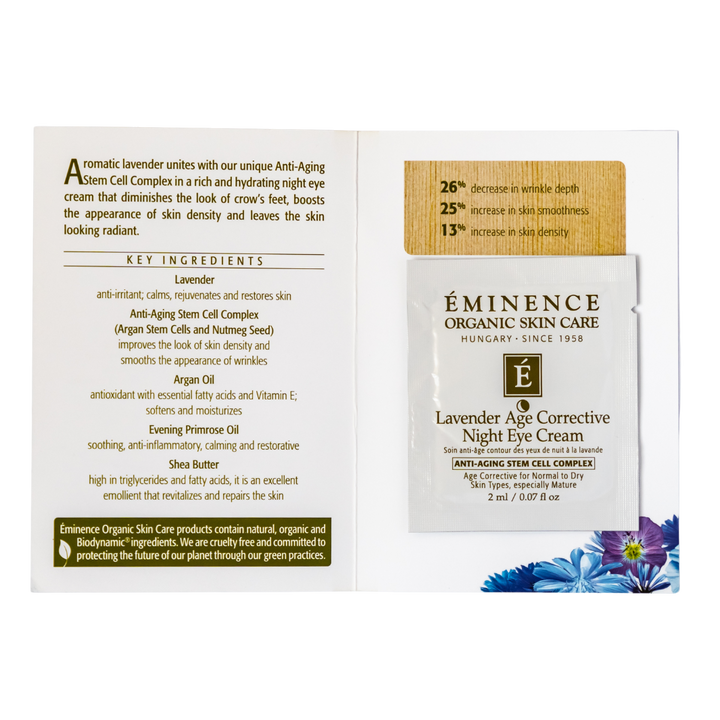 eminence organics lavender age corrective eye cream sample