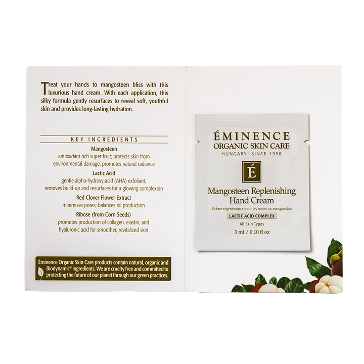 eminence organics replenishing hand cream sample