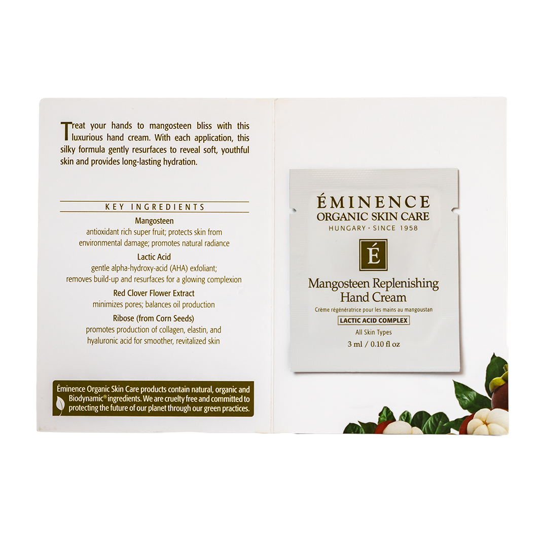 eminence organics replenishing hand cream sample