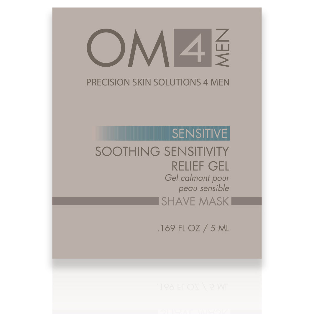 Organic Male OM4 Sensitive Shave Mask: Soothing Sensitivity Relief Gel - Sample Size