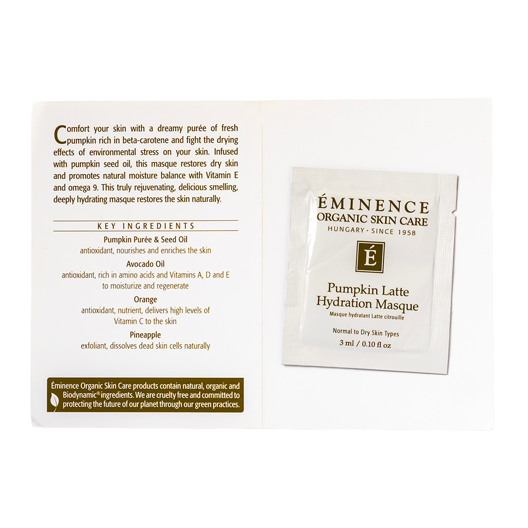 eminence organics pumpkin latte hydration masque sample