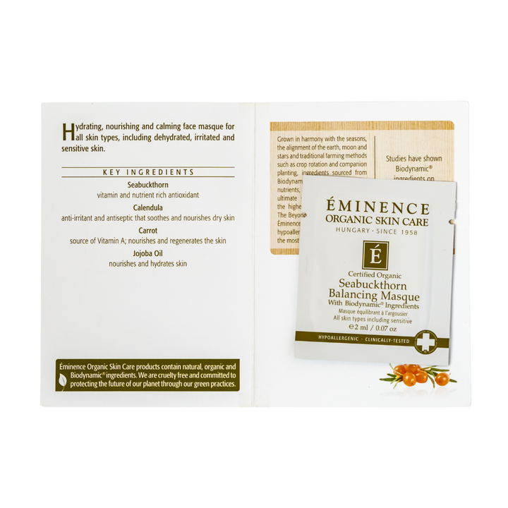 eminence organics seabucthorn balancing masque sample