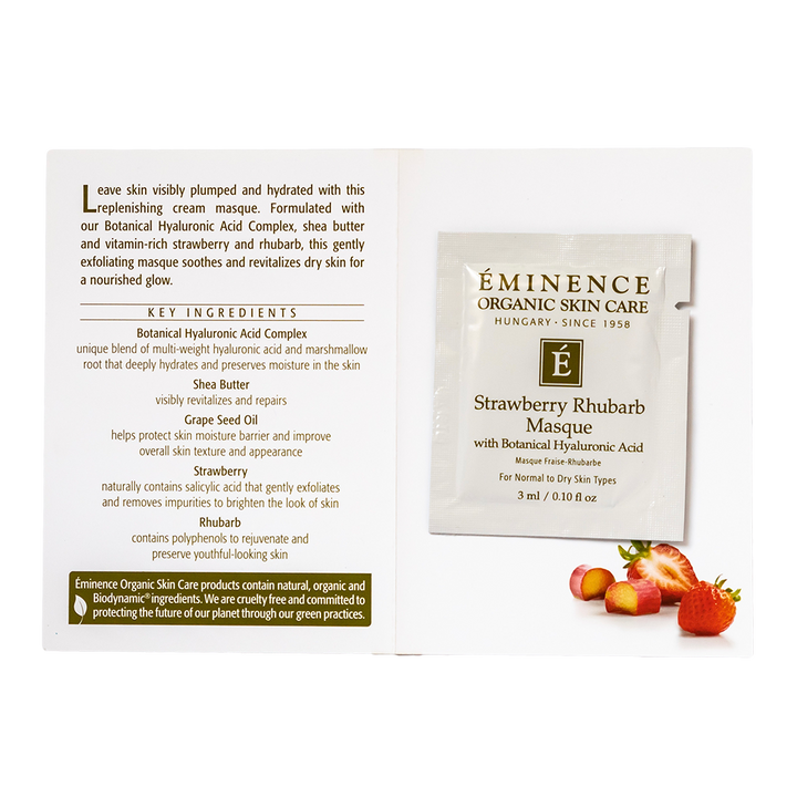 eminence organics strawberry rhubarb masque sample