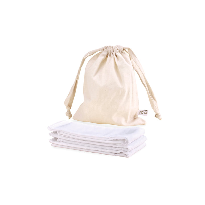 VOYA Organic Muslin Facial Cloths