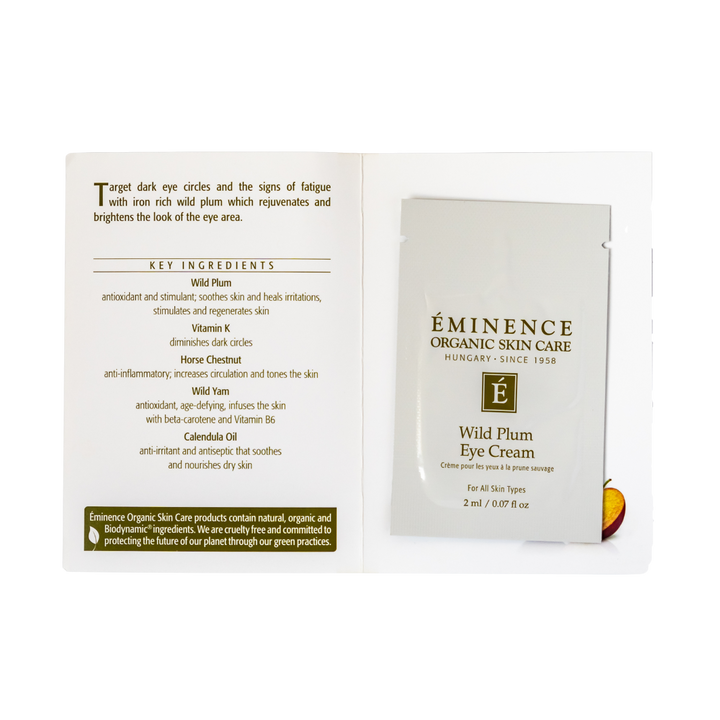 eminence organics wild plum eye cream sample