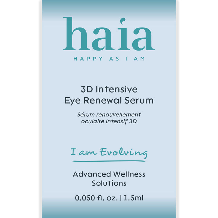 haia "I am Evolving" 3D Intensive Eye Renewal Serum - Certified Cosmos Organic - Sample Size