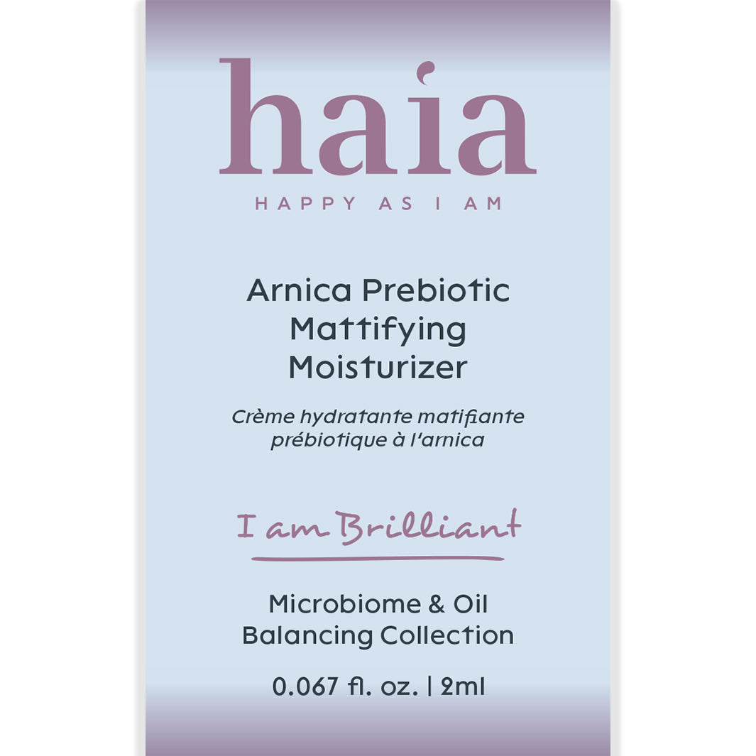 haia "I am Brilliant" Arnica Prebiotic Mattifying Moisturizer - Certified Cosmos Organic - Sample Size