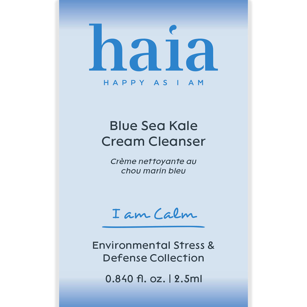 haia "I am Calm" Blue Sea Kale Cream Cleanser - Certified Cosmos Organic - Sample Size